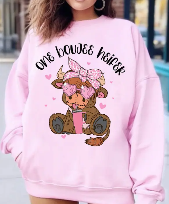 One Boujee Heifer Sitting