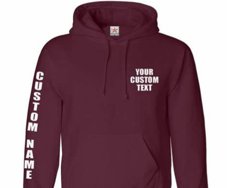 Custom hoodie sleeve online print